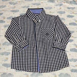 Kids Checkered Shirt - Black and White
